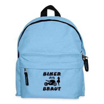 Motorrad - Kinder Rucksack - Hellblau - Vorne