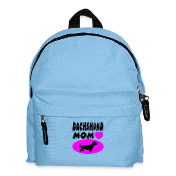Dackel - Kinder Rucksack - Hellblau - Vorne