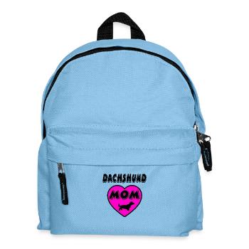 Dackel - Kinder Rucksack - Hellblau - Vorne