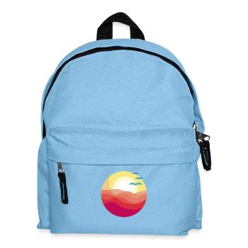 Landscape Sunset over the sea spring summer - Kids' Backpack - light blue - Front