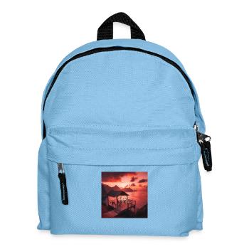 A café at the edge of the world - Kids' Backpack - light blue - Front