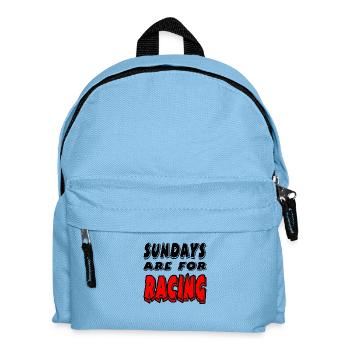 Auto - Kinder Rucksack - Hellblau - Vorne