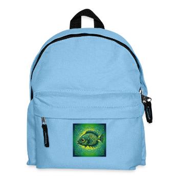 Einzigartiger Fisch - Kinder Rucksack - Hellblau - Vorne