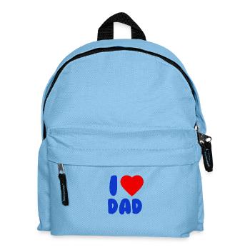 I LOVE DAD Blue Red - Kinder Rucksack - Hellblau - Vorne