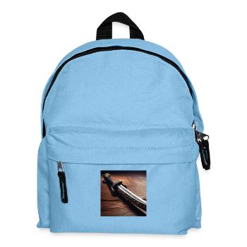 Samurai Sabre Poster Design - Kids' Backpack - light blue - Front