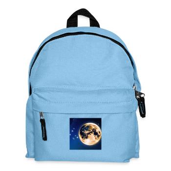 Vollmond - Kinder Rucksack - Hellblau - Vorne