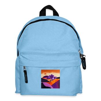 Desert at sunset - Kids' Backpack - light blue - Front