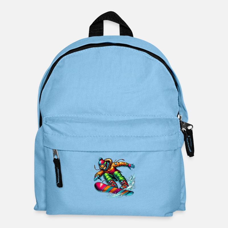 snowboarder - Kinder Rucksack - Hellblau