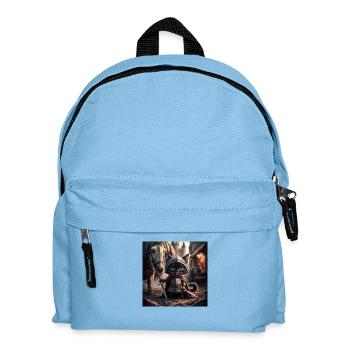 Die Ritterkatze - Eine Reise ins Mittelalter - Kinder Rucksack - Hellblau - Vorne