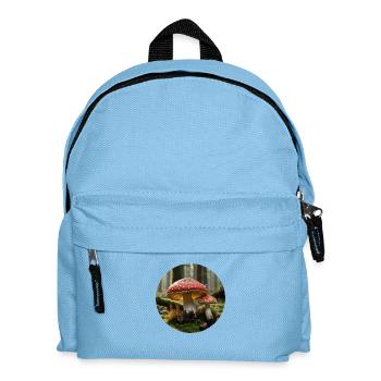 Fliegenpilz - Amanita Muscaria im Wald - Kinder Rucksack - Hellblau - Vorne