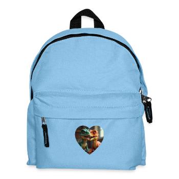 Zwei Baby Dinos - Kinder Rucksack - Hellblau - Vorne