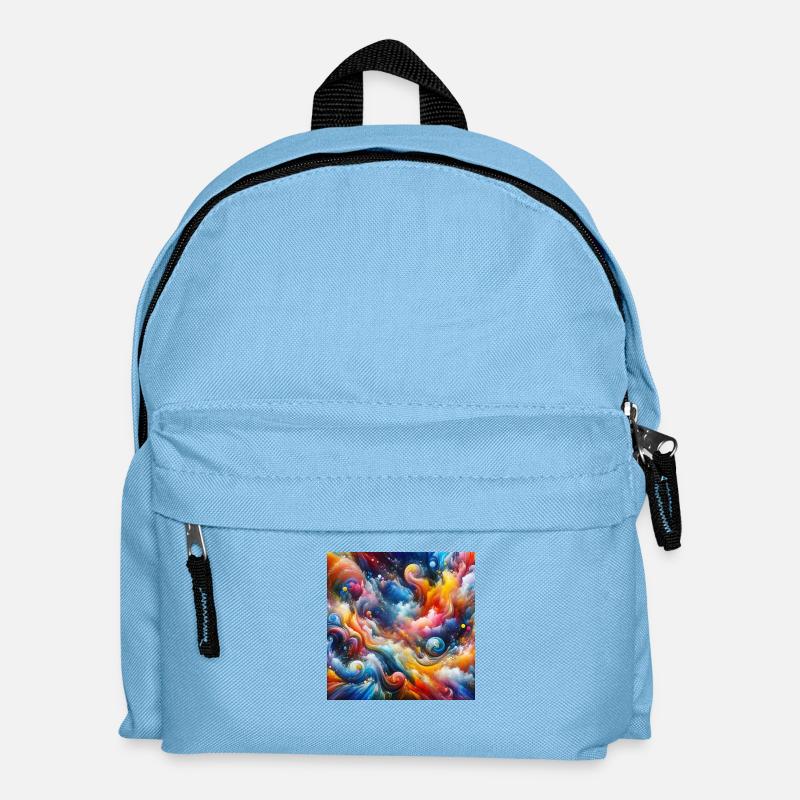 Vibrant Abstract Art - Kids' Backpack - light blue