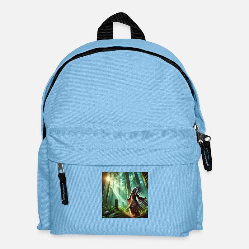 Schamane in Trance (A) - Kinder Rucksack - Hellblau