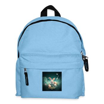 „Hase und Ei – Perfekte Kombi“ - Kinder Rucksack - Hellblau - Vorne