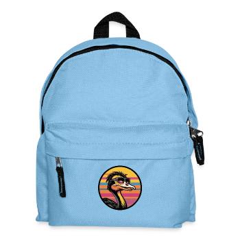 Ostrich Comic Cool Summer - Kids' Backpack - light blue - Front