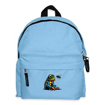 frog and fly 1 - Kids' Backpack - light blue - Front