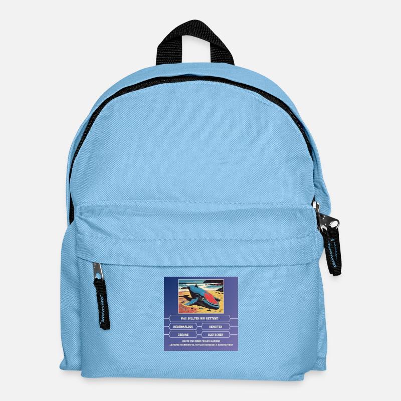 Was sollten wir retten? - Kinder Rucksack - Hellblau