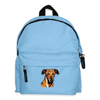 Galgo Español – Spanische Anmut - Kinder Rucksack - Hellblau - Vorne