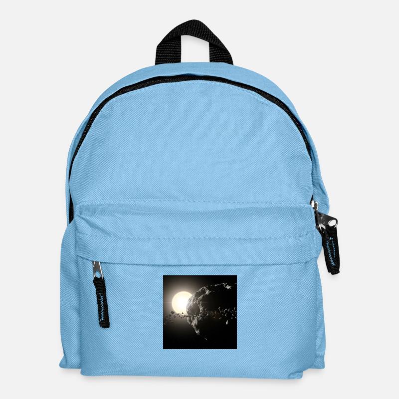 Lune et ciel étoilé - Sac à dos Enfant - bleu clair
