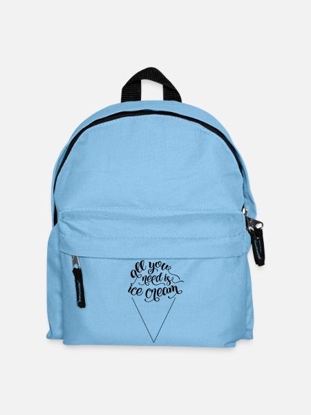 Alles, was Sie brauchen, ist ein Eis - Kinder Rucksack - Hellblau