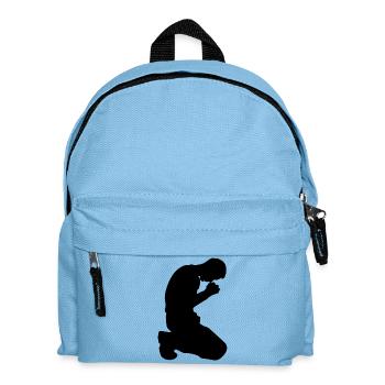 Prayer Silhouette - Kinder Rucksack - Hellblau - Vorne