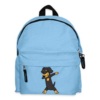 Dabbing Dab Dachshund Teckel Dackel Hund Tanzen - Kinder Rucksack - Hellblau - Vorne