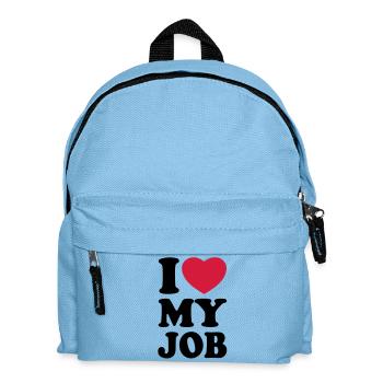 I love my job - Ich liebe meinen Job - Kinder Rucksack - Hellblau - Vorne