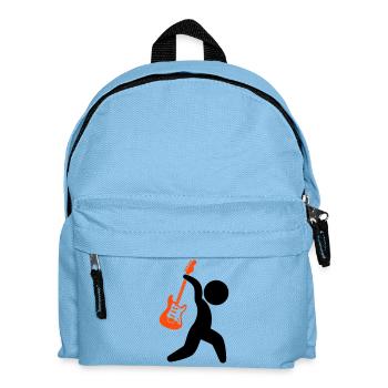 Musik Star mit einer Gitarre - Kinder Rucksack - Hellblau - Vorne