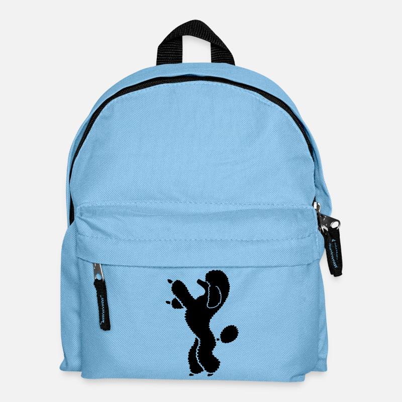 Pudel poodle - Kinder Rucksack - Hellblau