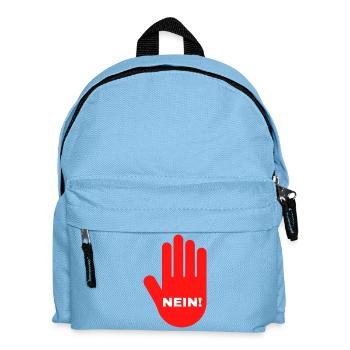 hand rot stop nein halt - Kinder Rucksack - Hellblau - Vorne