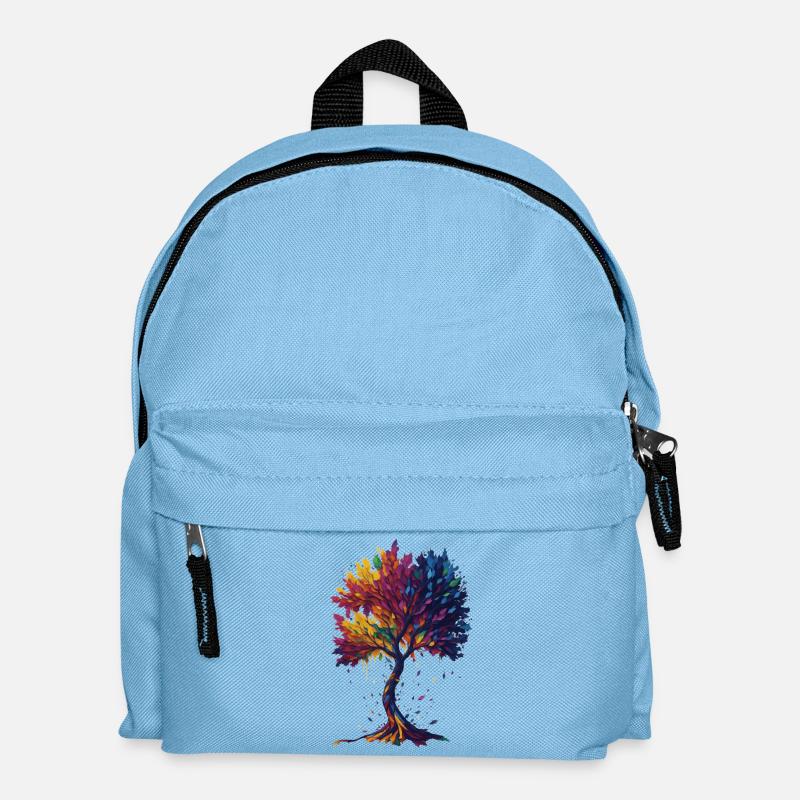 Baum des Lebens - Kinder Rucksack - Hellblau