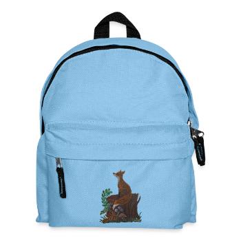 meditative fox - Kids' Backpack - light blue - Front