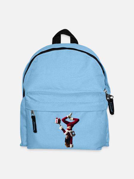 Christmas acrobatics with a gift - Kids' Backpack - light blue