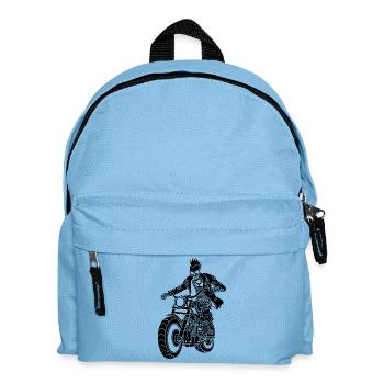 Der schwarze Biker aus der Hölle - Kinder Rucksack - Hellblau - Vorne