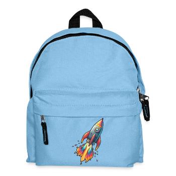 Fusée couleur avec couleurs de feu - Sac à dos Enfant - bleu clair - Devant