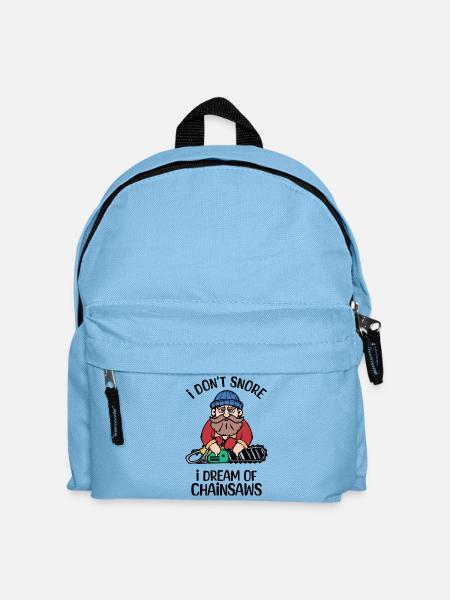 Säge Statement Holz Kettensäge Holzfäller Wald - Kinder Rucksack - Hellblau