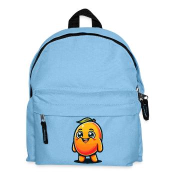 Eine verspielte Mango im Cartoon-Stil - Kinder Rucksack - Hellblau - Vorne