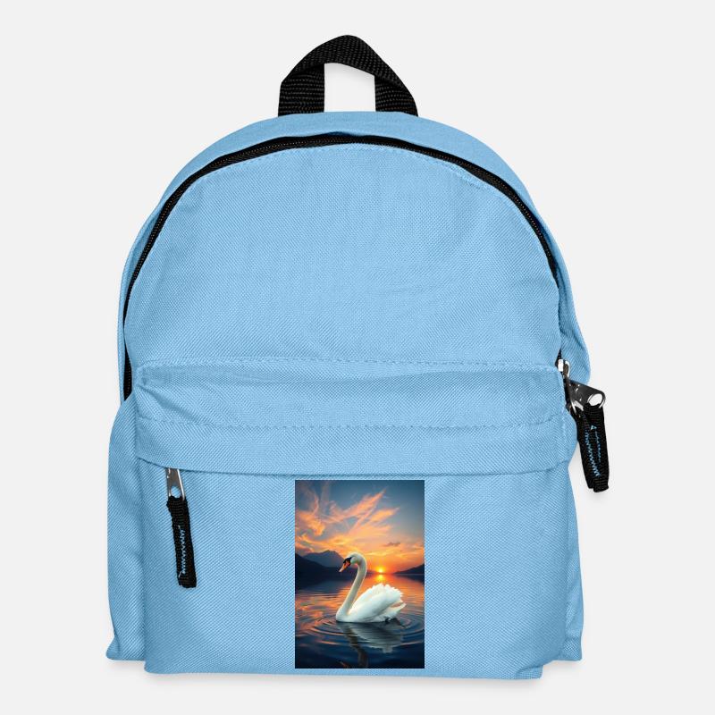 Schwanen Stil - Kinder Rucksack - Hellblau