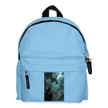 Peinture fantastique, dragon. - Sac à dos Enfant - bleu clair - Devant
