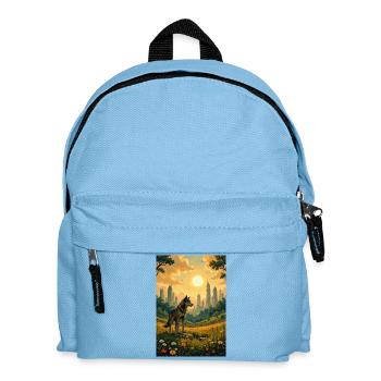 L’image du loup - Sac à dos Enfant - bleu clair - Devant