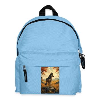 L’image du loup - Sac à dos Enfant - bleu clair - Devant