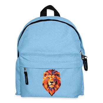 Illustration de Lion coloré - Sac à dos Enfant - bleu clair - Devant