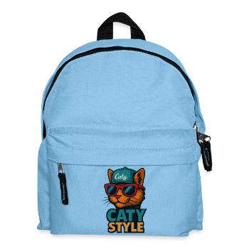 Caty Style Cat Cool - Kids' Backpack - light blue - Front