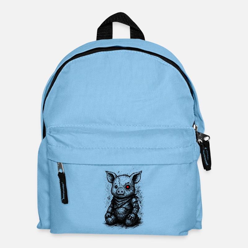 Kybernetisches Schweinchen - Kinder Rucksack - Hellblau