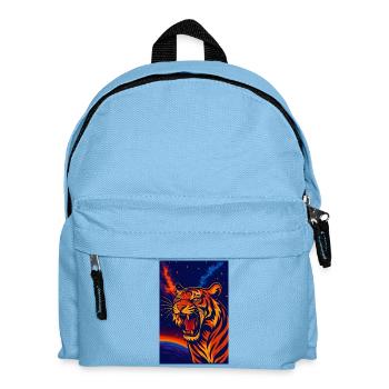 Celestial Tiger Nebula Design, Love Tigers - Kids' Backpack - light blue - Front