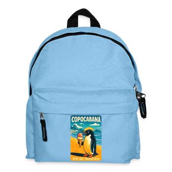 Copocabana Penguin Rio Poster - Kids' Backpack - light blue - Front