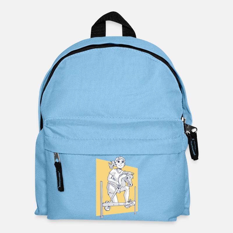 Hobby Horse Equestrian Design - Kids' Backpack - light blue