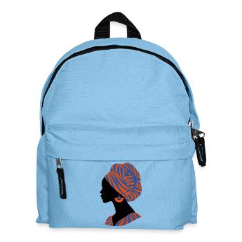 Femme Africaine Design Traditionnel Afrique - Sac à dos Enfant - bleu clair - Devant