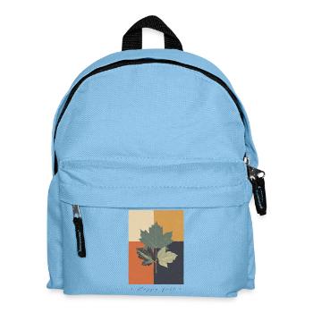 Autumn Botanicals Grid - Kids' Backpack - light blue - Front