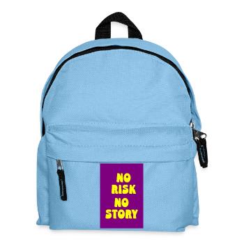 No Risk No Story – Live bravely, be real - Kids' Backpack - light blue - Front